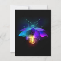 Neon Firefly auf schwarz