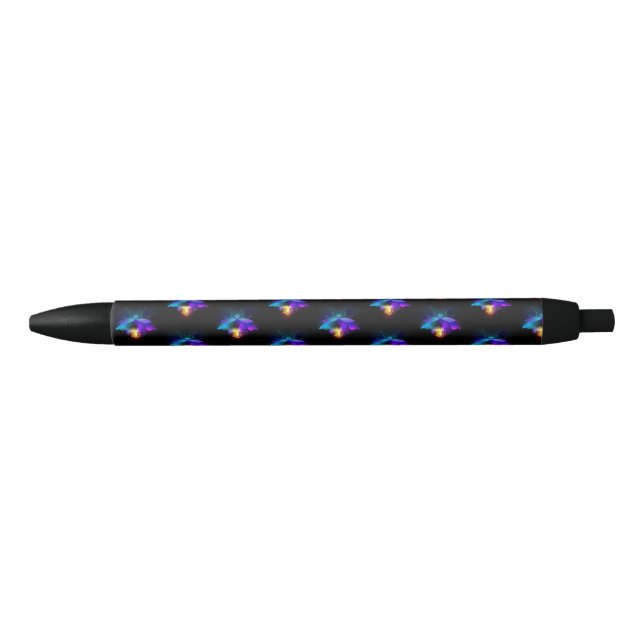 Neon Firefly auf schwarz Kugelschreiber (Vorderseite)