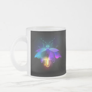 Neon Firefly auf schwarz Mattglastasse