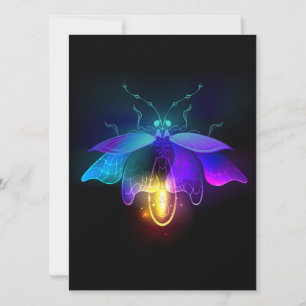 Neon Firefly auf schwarz Save The Date