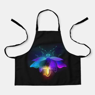 Neon Firefly auf schwarz Schürze