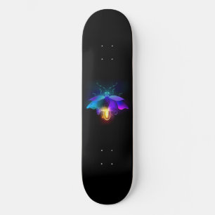 Neon Firefly auf schwarz Skateboard