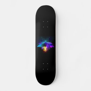 Neon Firefly auf schwarz Skateboard