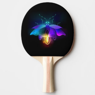 Neon Firefly auf schwarz Tischtennis Schläger