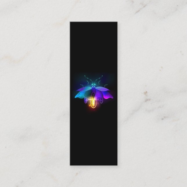 Neon Firefly auf schwarz Treuekarte (Vorderseite)