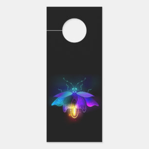 Neon Firefly auf schwarz Türanhänger