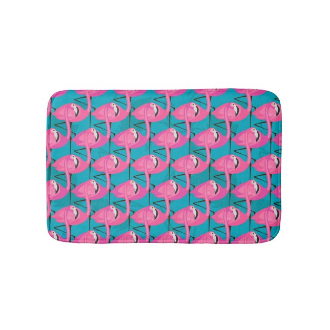 Neon Flamingos Badematte (Vorderseite)