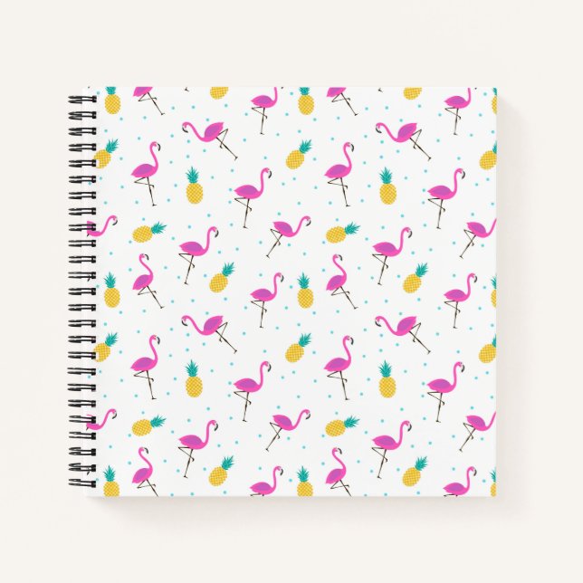 Neon Flamingos Notizbuch (Vorderseite)