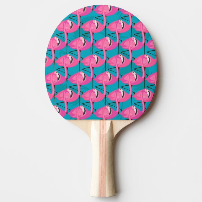 Neon Flamingos Tischtennis Schläger (Vorderseite)