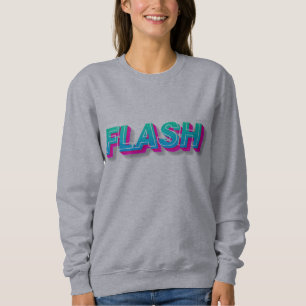 Neon-Flash-Text Pop-Art-Grafik Sweatshirt