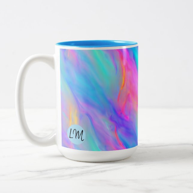 Neon Flow Personalisiert Mug Zweifarbige Tasse (Links)