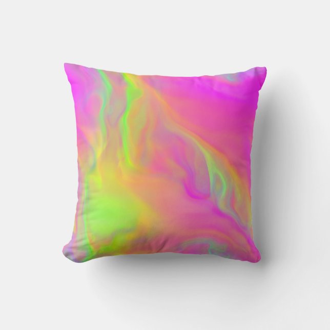 Neon Flow Throw Kissen (Vorderseite)