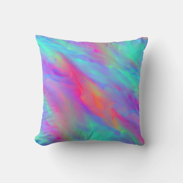 Neon Flow Throw Kissen (Vorderseite)
