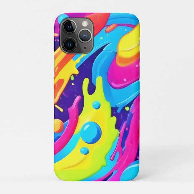 Neon Fluid Art Case-Mate iPhone Hülle (Rückseite)