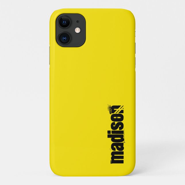 Neon Fluorescent Yellow Case-Mate iPhone Hülle (Rückseite)