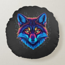 Neon Fox Face – Vibrant Glowing Design