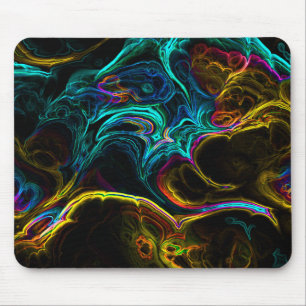 Neon Fraktal 1 Mousepad