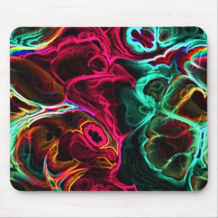 Neon Fraktal 2 Mousepad