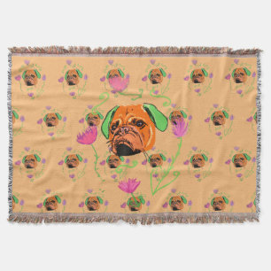 Neon French Bulldog Decke