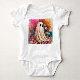 Neon Friendly Ghost, Neon Halloween Ghost, Ghost, Baby Strampler