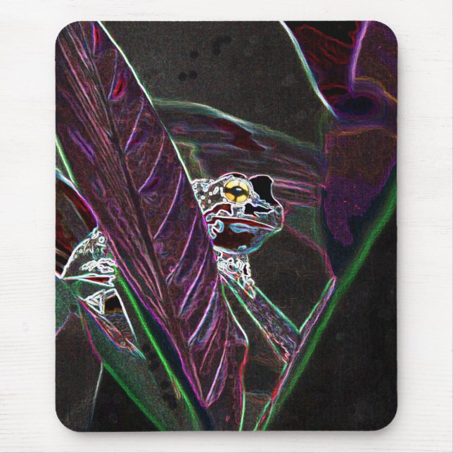 Neon Froggy Computer Mouse Pad Mousepad (Vorne)