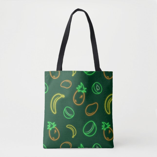 Neon-Fruchtmuster-Tasche - Tropische Ästhetik (Vorderseite)