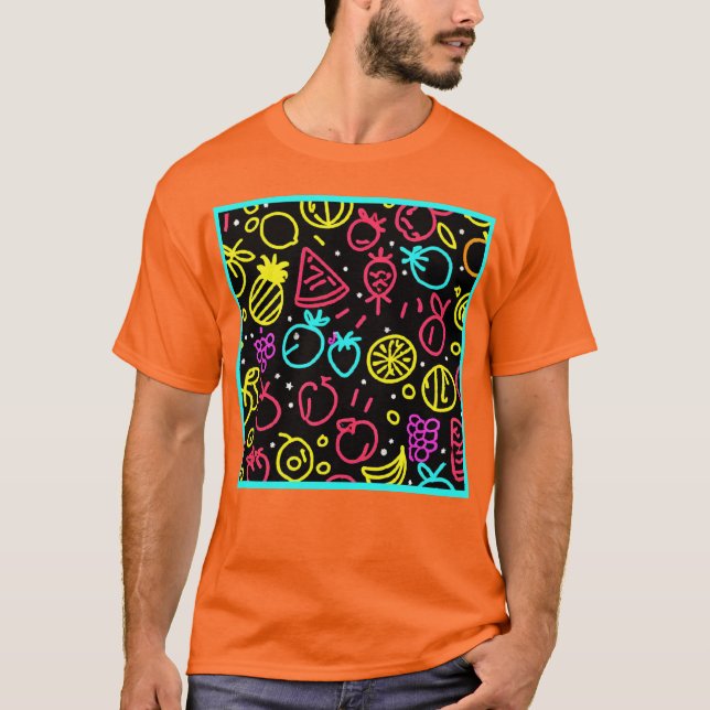 Neon Fruit Extravaganza T-Shirt (Vorderseite)