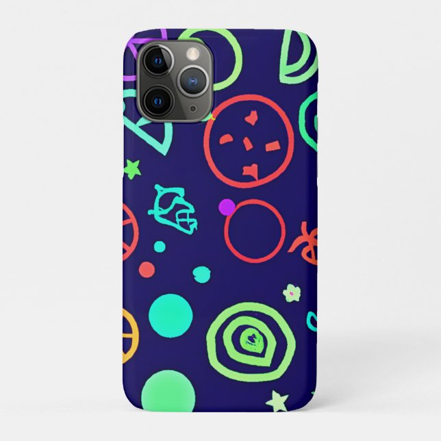 Neon Fruits Muster Farben Case-Mate iPhone Hülle (Rückseite)