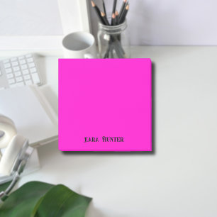 Neon Fuchsia Berufliches Minimalistisches Schwarze Post-it Klebezettel