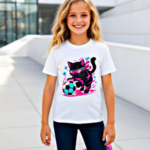 Neon-Fußball-Katzentreter Energetisches Geschenk f T-Shirt