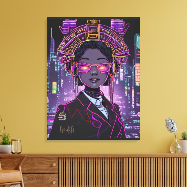 Neon Future ID1028 Leinwanddruck (Insitu (Wohnzimmer))
