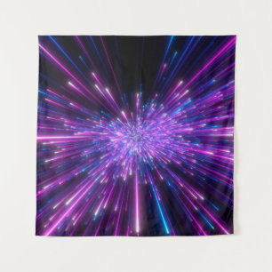 Neon-Galaxie Kosmischer abstrakter Hintergrund Wandteppich