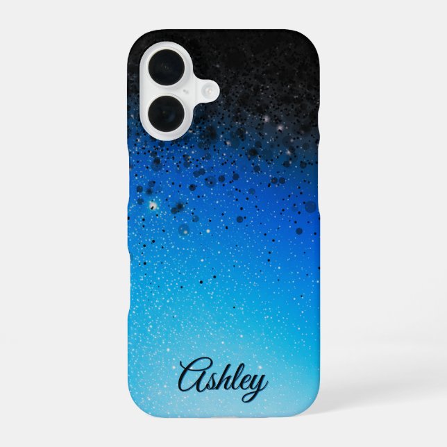 Neon-Galaxie-Verlauf iPhone 16 Hülle (Rückseite)
