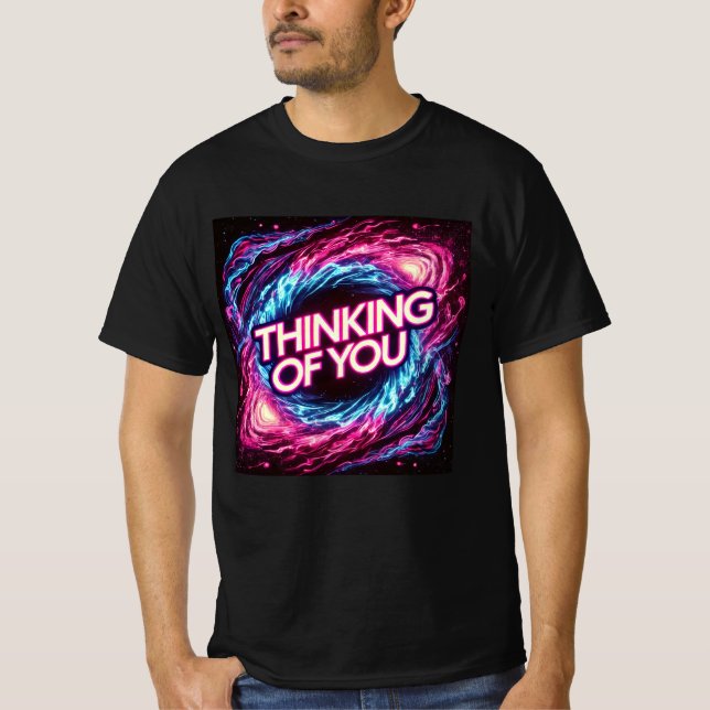 Neon Galaxy denkt an Mens Tshirt (Vorderseite)