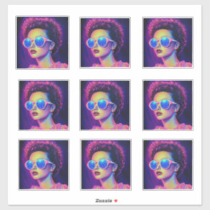 Neon Galaxy Glamour Aufkleber