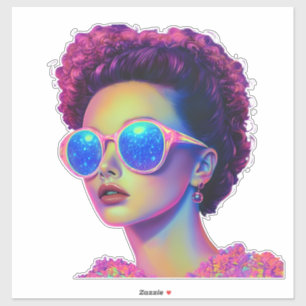 Neon Galaxy Glamour Aufkleber