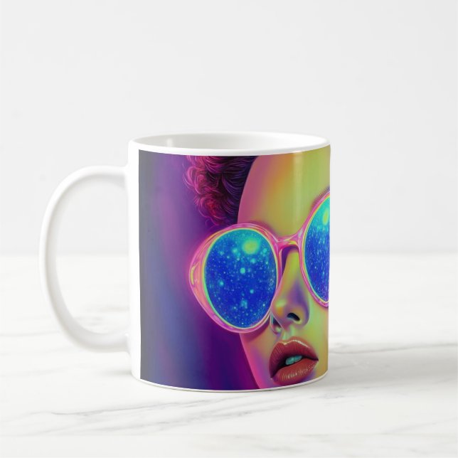 Neon Galaxy Glamour Kaffeetasse (Links)