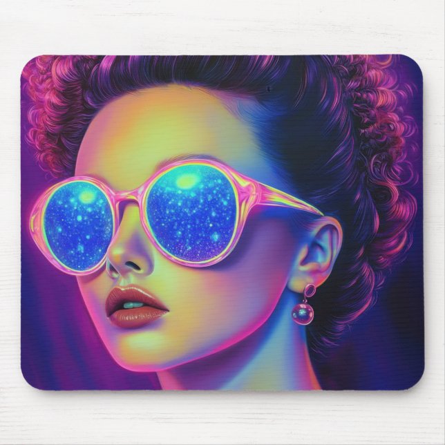 Neon Galaxy Glamour Mousepad (Vorne)