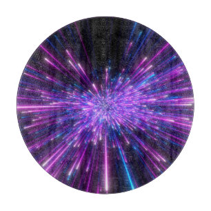 Neon Galaxy Kosmischer Abstrakter Hintergrund Schneidebrett