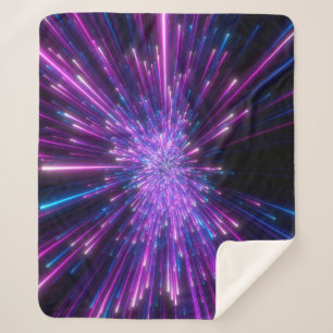 Neon Galaxy Kosmischer Abstrakter Hintergrund Sherpadecke