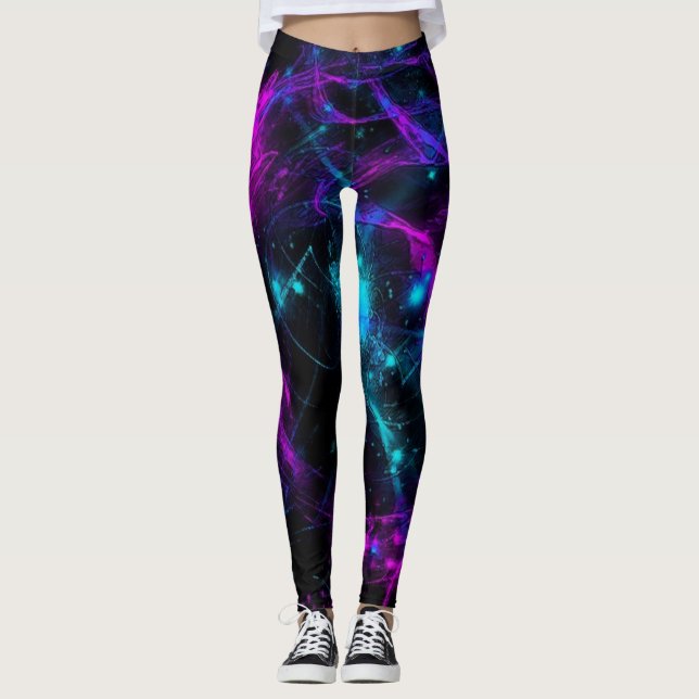 Neon Galaxy Leggings (Vorderseite)