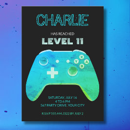 NEON GAME CONTROLLER EINLADUNG