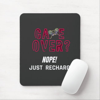 Neon-Game-Over-Gamer-Aufladedesign Mousepad