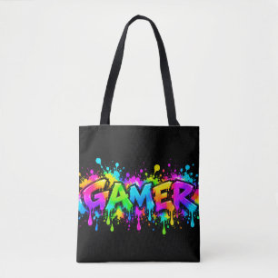 Neon-Gamer-Graffiti-Tasche Farbige Gaming-Tasche