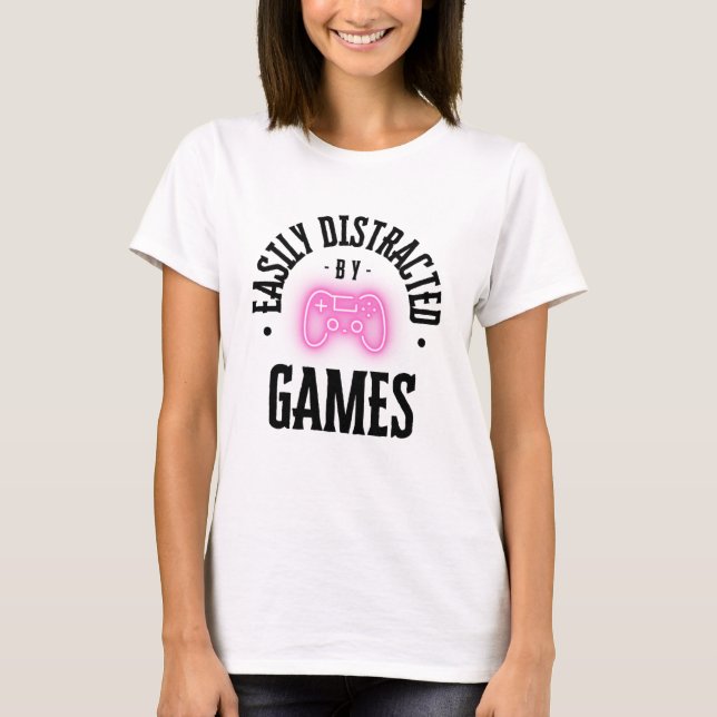 Neon-Gamer Pink T-Shirt (Vorderseite)