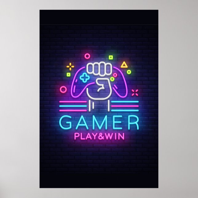 Neon Gamer Poster (Vorne)