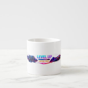 Neon-Gamer-Wrap-Coffee-Tasse 🎮 LEVEL UP Kaffee Espressotasse