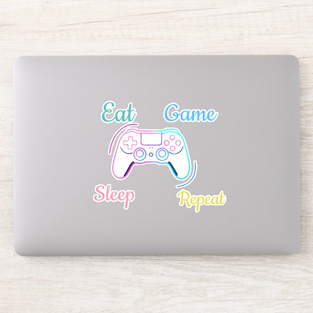 Neon-Gaming-Design anpassbar Aufkleber (Computer)