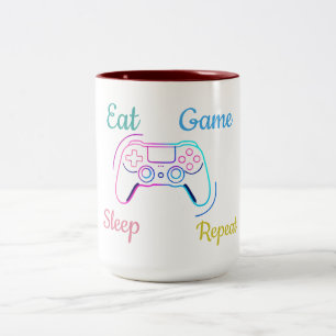 Neon-Gaming-Design anpassbar Zweifarbige Tasse
