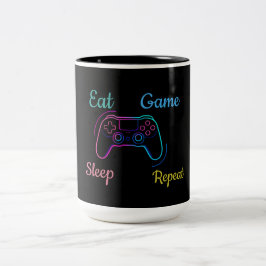 Neon-Gaming-Design anpassbar Zweifarbige Tasse